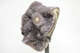 Sparkling Amethyst Geode Section on Metal Stand #209141-1